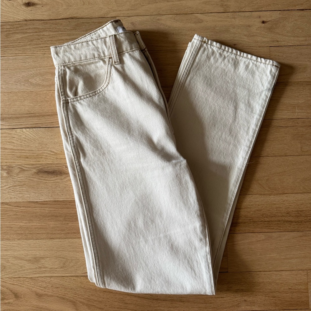 Re/Done 70s Cigarette High Rise Straight Rigid Jeans Rinsed Birch